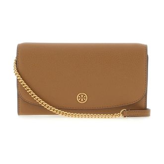 Tory Burch Tory Burch, Cross Body Bags, female, Brown, Size: ONE SIZE Robinson Leather Crossbody Bag