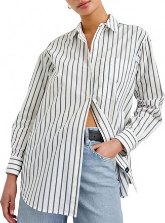 Rails Elsa Shirt In Chalk Slate Stripe