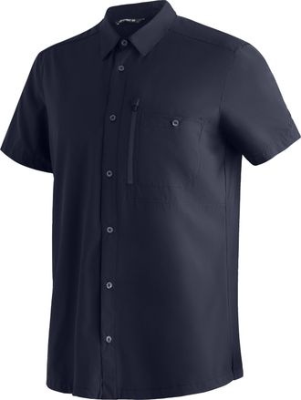 Maier Sports Funktionshemd MAIER SPORTS Magos S/S M, Herren, Gr. 54, Normalgr&ouml;ssen, blau (dunkelblau), 94% Polyester, 6% Elasthan, Hemden Funktionshemd, Herren Hem