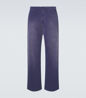 Miu Miu Cotton gabardine wide-leg pants