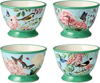 Certified International Flora Set Of 4 Ice Cream Bowls