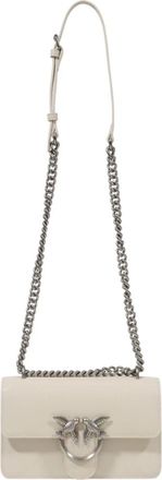 Pinko Luxe Veterschoenen van Leer - Dames - Schoudertassen - Wit - ONE Size - Leer - Tassen