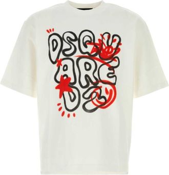 Dsquared2 White Graphic Logo T-Shirt