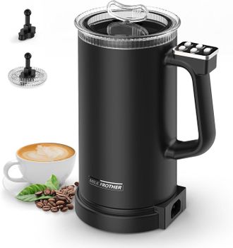 OEM Espumador De Leche El&eacute;ctrico 4 En 1 De 500 W Y 350 Ml, Calentador De Leche Con Revestimiento Antiadherente Autom&aacute;tico, Espuma Caliente Y Fr&iacute;a Para Cap