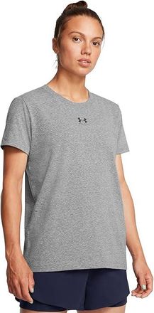 Under Armour Rival Core Short Sleeve T Shirt Womens Workout Castlerock/Black : LG (US 12-14), Polyester