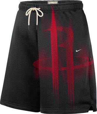 Nike Mens Houston Rockets Standard Issue Fleece Basketball Shorts in Black | IQ1489-010