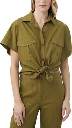 Trina Turk Vara Linen-Blend Top