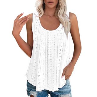 Generic Vest Tops Women UK Boho Top Sleeveless Shirts Scoop Neck Tank Top Flowy Bohemia Summer Casual Tee for Beach Holiday Vacation
