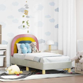 vidaXL vidaXL Struttura letto per bambini con testata Crema 70 x 140 cm