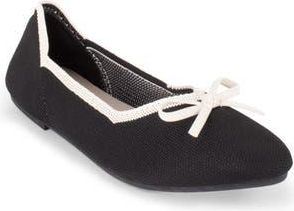 Elie Tahari Tortuga Ballet Flat in Black/Ivory at Nordstrom Rack, Size 7.5