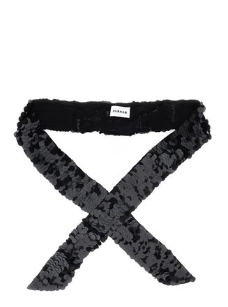 P.A.R.O.S.H. Womens Gloves Paillettes Black Polyamide Scarf Scarfs