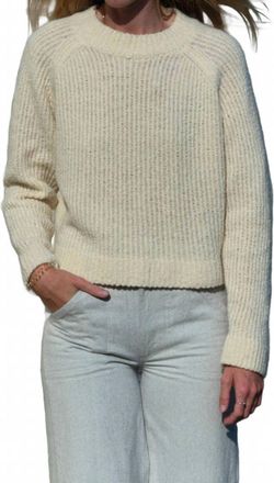 Mollusk Teddy Crewneck Sweater In Cream