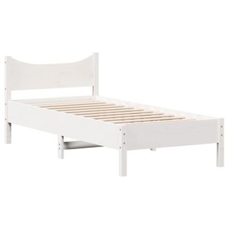 vidaXL Estructura De Cama Sin Colch&oacute;n Madera De Pino Blanca 90x200 Cm Vidaxl