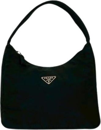 Prada Pre-owned Nylon Schoudertas - Dames - Vintage Schoudertas - Zwart - ONE Size - Nylon - Vintage