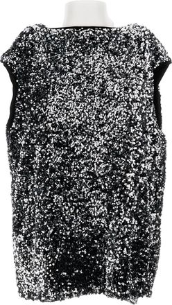 Junya Watanabe Oversized Sleeveless Top With Silver Sequin Detail