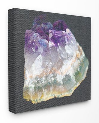 Stupell Industries Amethyst On Subtle Grey Linen Canvas Photograph By Daphne Polselli Canvas Art