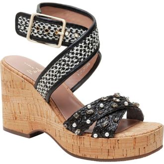 Linea Paolo Varena Platform Wedge Sandal in Black at Nordstrom Rack, Size 5