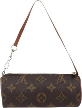 Louis Vuitton Pre-owned Papillon pochette - Dames - Pre-owned - Bruin - Maat: ONE Size Leer