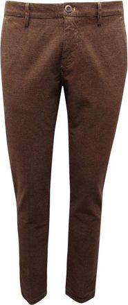 Mason's Milanostyle Pied de Poule Broek - Heren - Chinos - Bruin - M - Katoen - Broeken