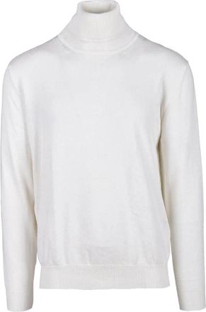 Hammond White High-Neck Cotton-Blend Sweater