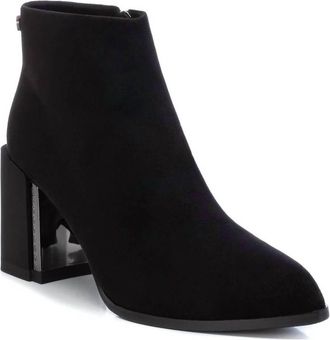 Xti Womens Suede Dress Booties In Black