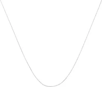 House of Brilliance 10K Gold 1/2 mm Slender & Dainty Fine Rope Chain Necklace in White at Nordstrom, Size 16