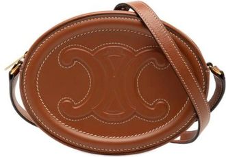 Celine Pre-owned Cross Body Bags, female, Brown, Size: ONE SIZE Pre-owned Leather Crossbody Bag