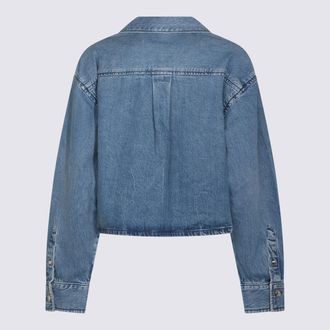 Alexander Wang Womens Shirts Vintage Marbled Blue