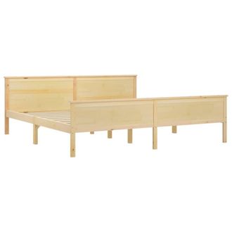 Berkfield Home Beautiful Bed Frame Solid Wood Pine 200x200 cm in Natural
