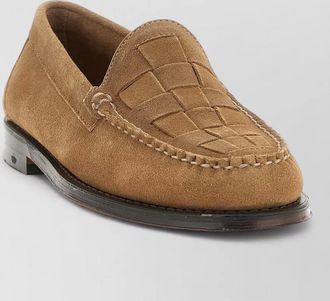 G.H. Bass & Co. weejuns venetian suede loafers round toe woven