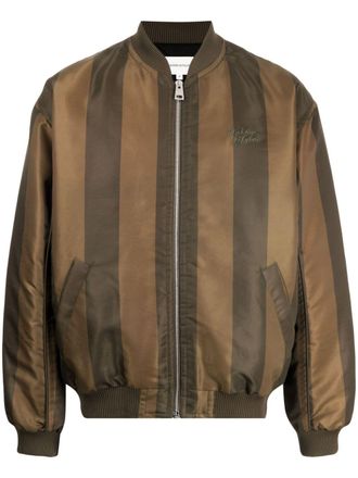Maison Kitsun&eacute; Bomber a righe - Verde
