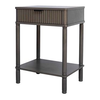 Hill Interiors Reed Collection 1 Side Table in Grey