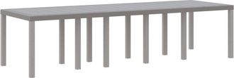 vidaXL Garden Table Light grey 300 x 100 x 73 cm Poly Rattan Vidaxl