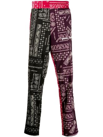 Palm Angels Pantaloni sportivi con stampa paisley a contrasto - Viola