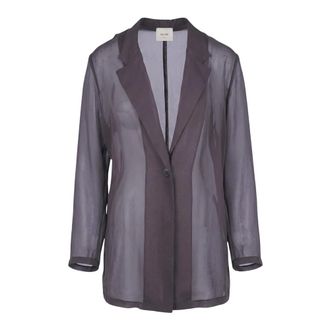 Alysi Blazers, female, Brown, Size: M Giacca chemisier in seta