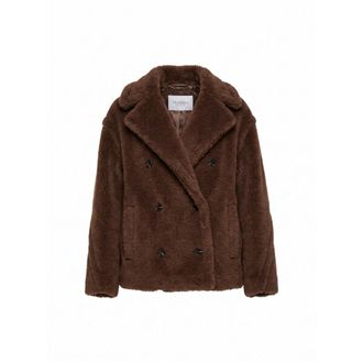 Max Mara Alcuno Abrigo Corto Cruzado - Jackets - Mujer - Marr&oacute;n - XS