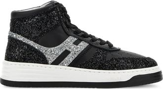Hogan High-Top Sneakers met Retro Vibes - Dames - Sneakers - Zwart - 36 1/2 EU - Schoenen
