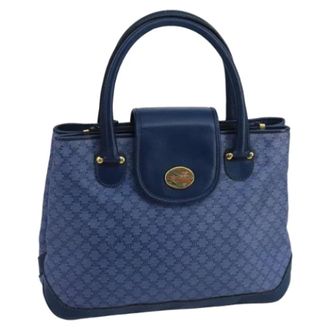 Celine Borsa a mano Pre-owned Vintage Macadam Canvas - - Pre-owned - Donna - Blu - ONE SIZE