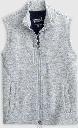 Johnnie-O Mens Denalis Jr. Double Zip Vest In Light Grey