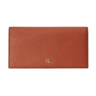 Ralph Lauren Cartera delgada de piel con textura crosshatch - Accessories - Mujer - Rojo - ONE SIZE