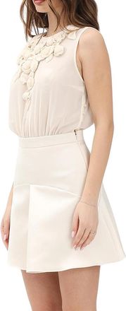 Elisabetta Franchi Butter Satin Voile Polyester Flared Dress
