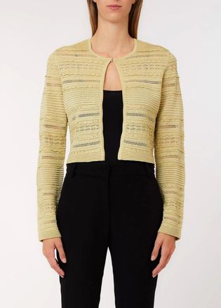 Liu Jo Cardigans, female, Yellow, Size: XS Openwork Cardigan