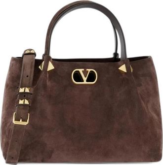 Valentino Garavani Small Shopping Suede Tote Bag