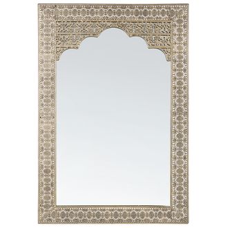 Beliani Beliani - Espejo De Pared Dorado 60 X 91 Cm Rectangular Dise&ntilde;o Marroqu&iacute; Pali