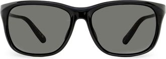 Moncler rectangular emblem sunglasses - Black