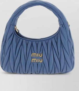 Miu Miu wander hobo nappa leather shoulder bag