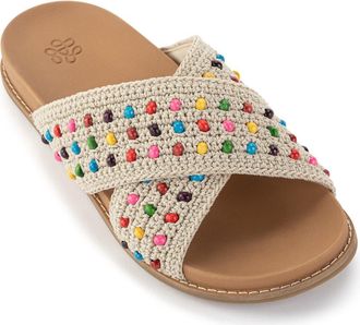 The Sak Penelope Slip On Sandal in Ecru Multi Beads at Nordstrom, Size 11