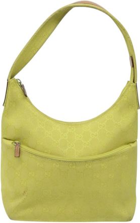 Gucci Gg Canvas Yellow Canvas Shoulder Bag (Pre-Owned)