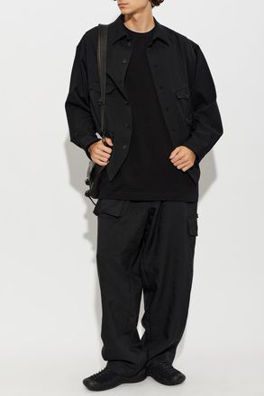 Yohji Yamamoto Crew Neck T-shirt, Mens, Black