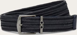 Ferragamo Men Woven belt Blue